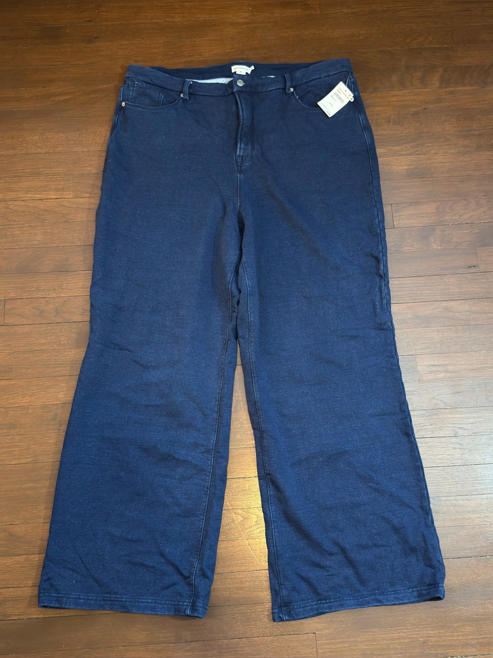 Good American Women’s Wide-Leg Jeans in Navy Plus Size 22 NWT